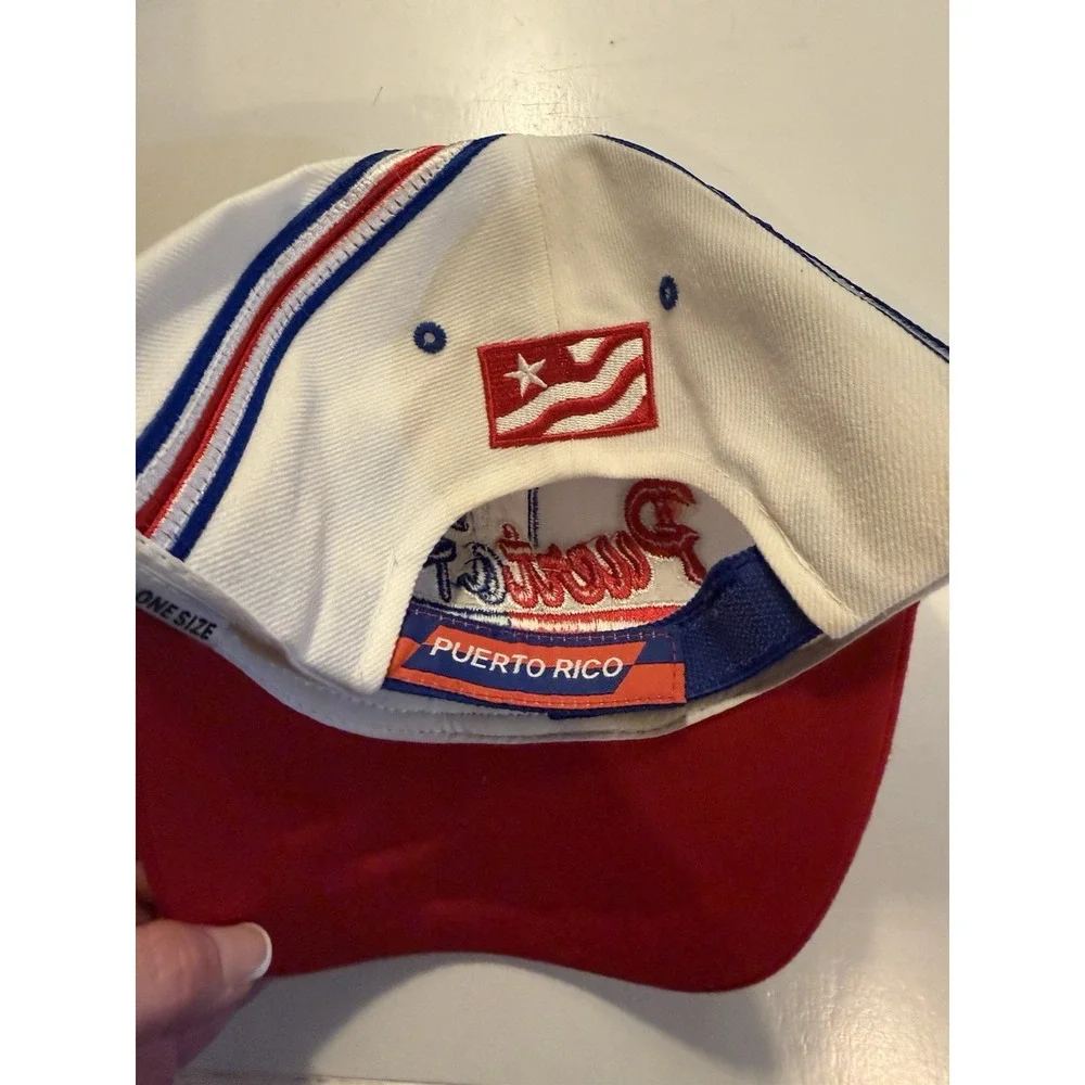 Puerto Rico 21 City Hunter Red Blue White Baseball Strapback Cap Hat